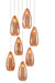 Currey and Company - Seven Light Pendant - Rame Collection - Copper- Union Lighting Luminaires Decor