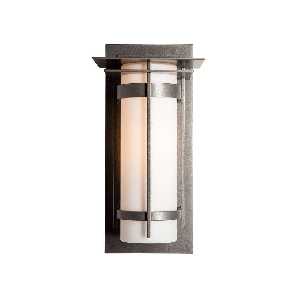 Hubbardton Forge - One Light Outdoor Wall Sconce - Banded - Coastal Natural Iron- Union Lighting Luminaires Decor