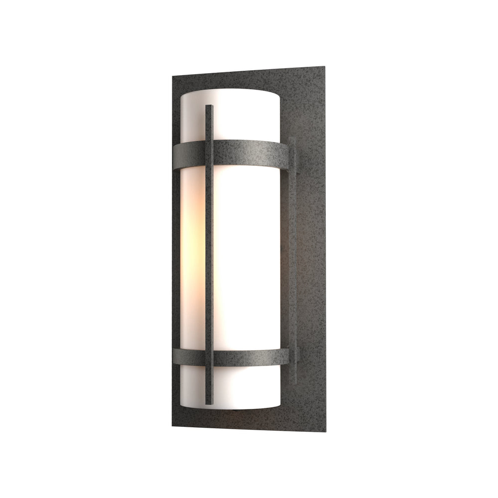 Hubbardton Forge - One Light Outdoor Wall Sconce - Banded - Coastal Natural Iron- Union Lighting Luminaires Decor