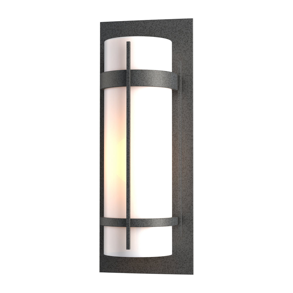 Hubbardton Forge - One Light Outdoor Wall Sconce - Banded - Coastal Natural Iron- Union Lighting Luminaires Decor
