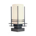 Hubbardton Forge - One Light Outdoor Pier Mount - Banded - Coastal Natural Iron- Union Lighting Luminaires Decor