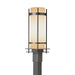 Hubbardton Forge - One Light Outdoor Post Mount - Banded - Coastal Natural Iron- Union Lighting Luminaires Decor