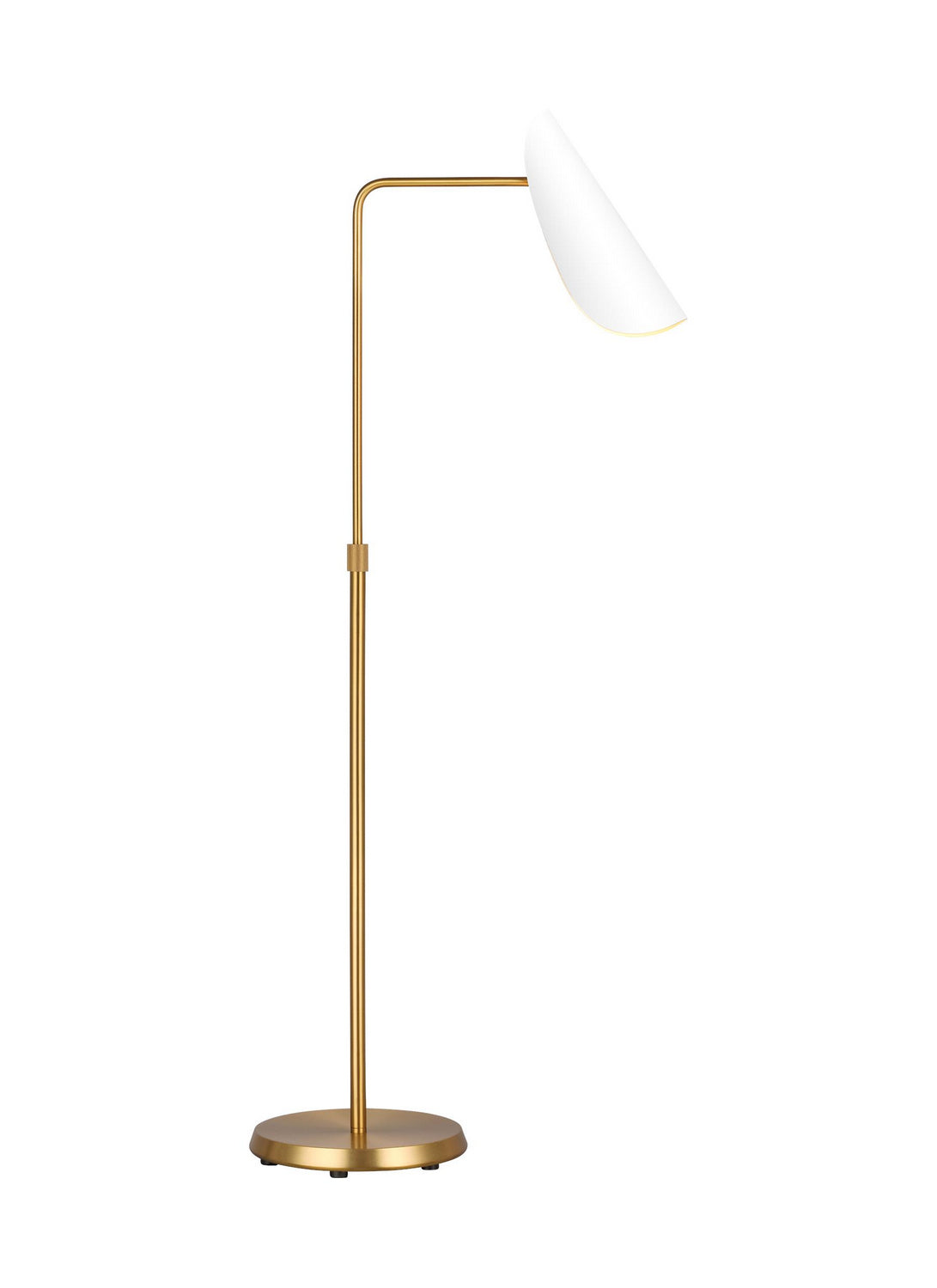 Visual Comfort Studio Canada - One Light Floor Lamp - Tresa - Matte White and Burnished Brass- Union Lighting Luminaires Decor