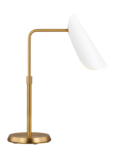 Renea - Brass & Green Ceramic Table Lamp with Shade - Lightbox