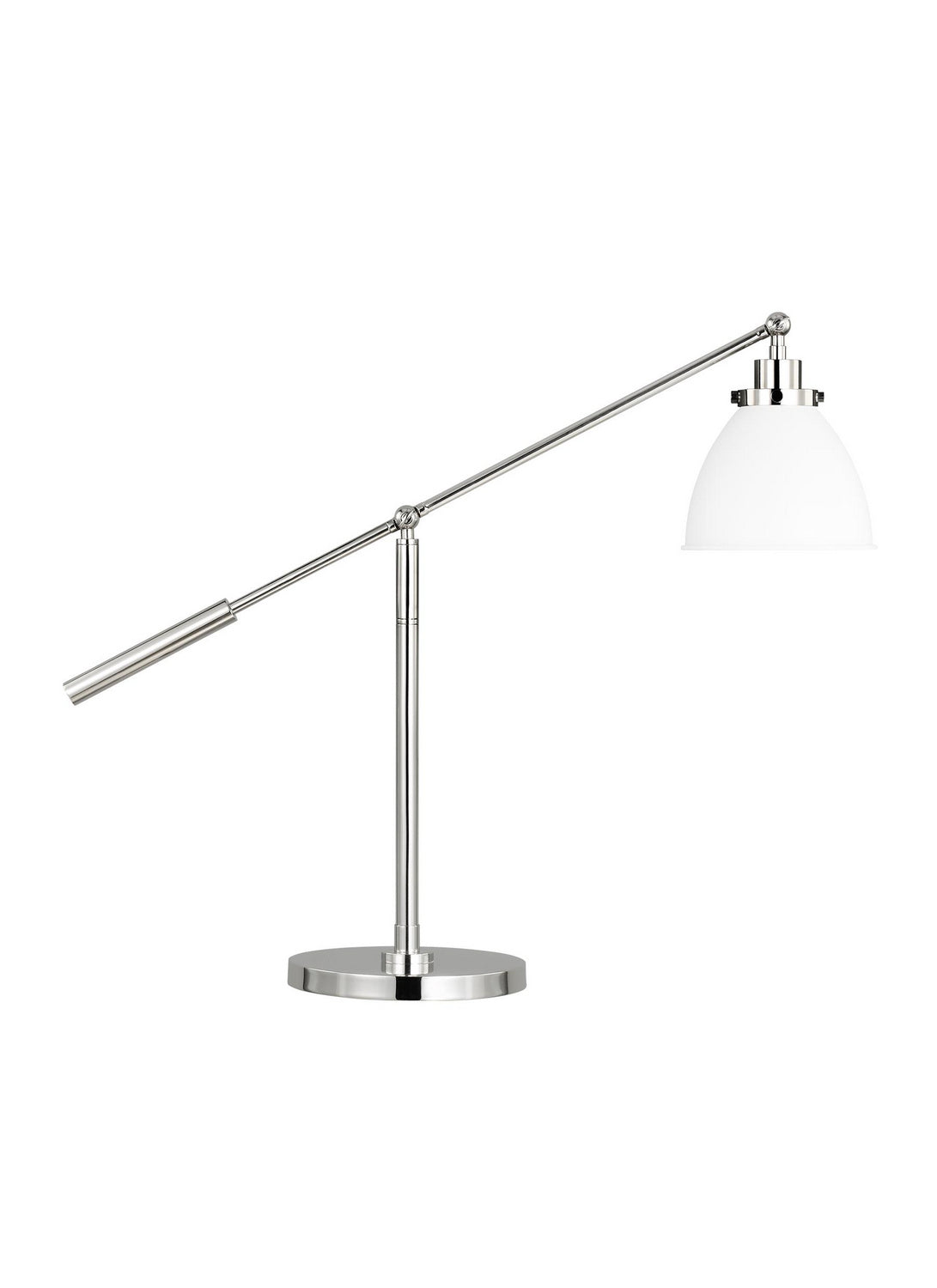 Visual Comfort Studio Canada - One Light Desk Lamp - Wellfleet - Matte White and Polished Nickel- Union Lighting Luminaires Decor