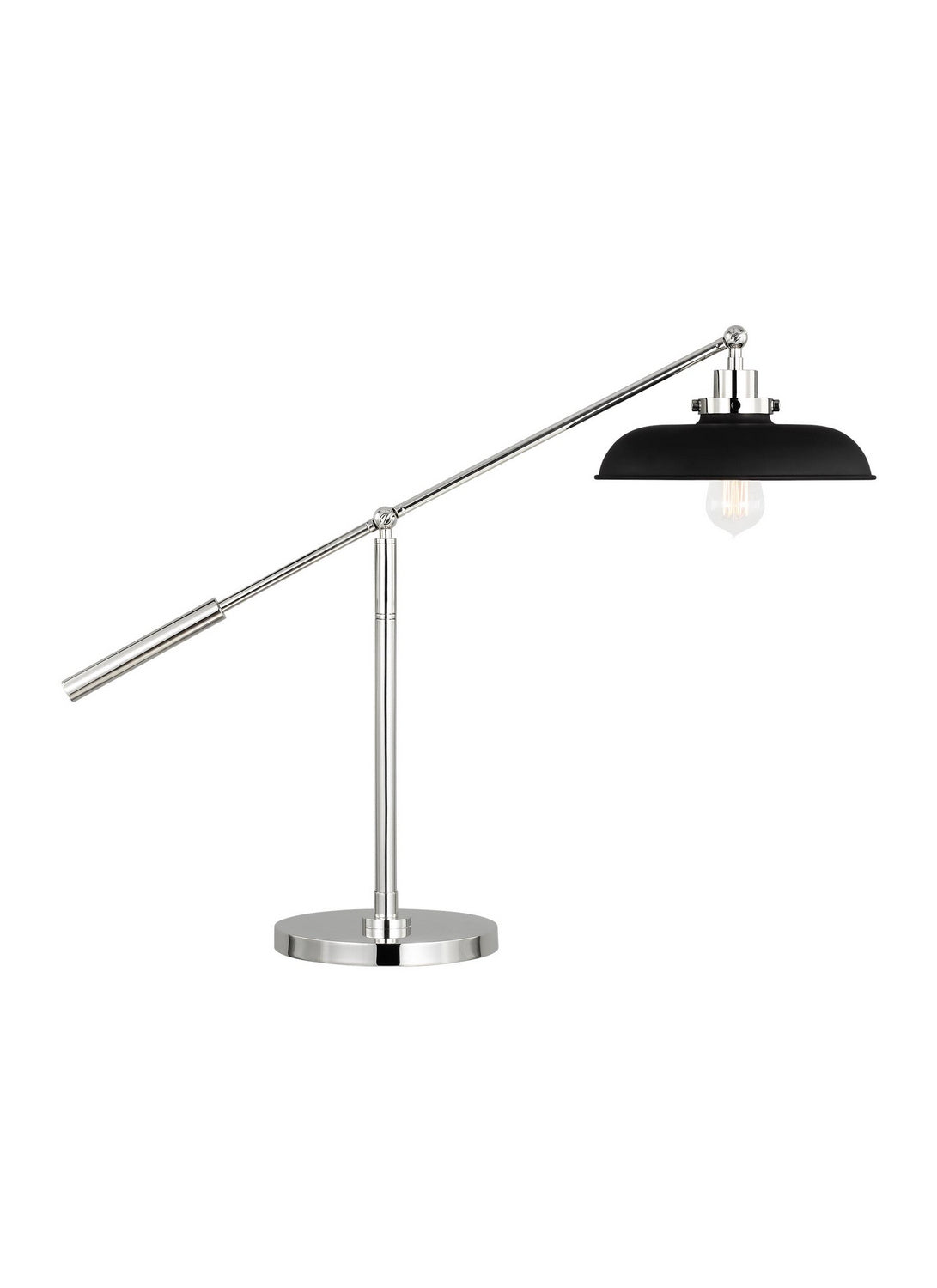 Visual Comfort Studio Canada - One Light Desk Lamp - Wellfleet - Midnight Black and Polished Nickel- Union Lighting Luminaires Decor