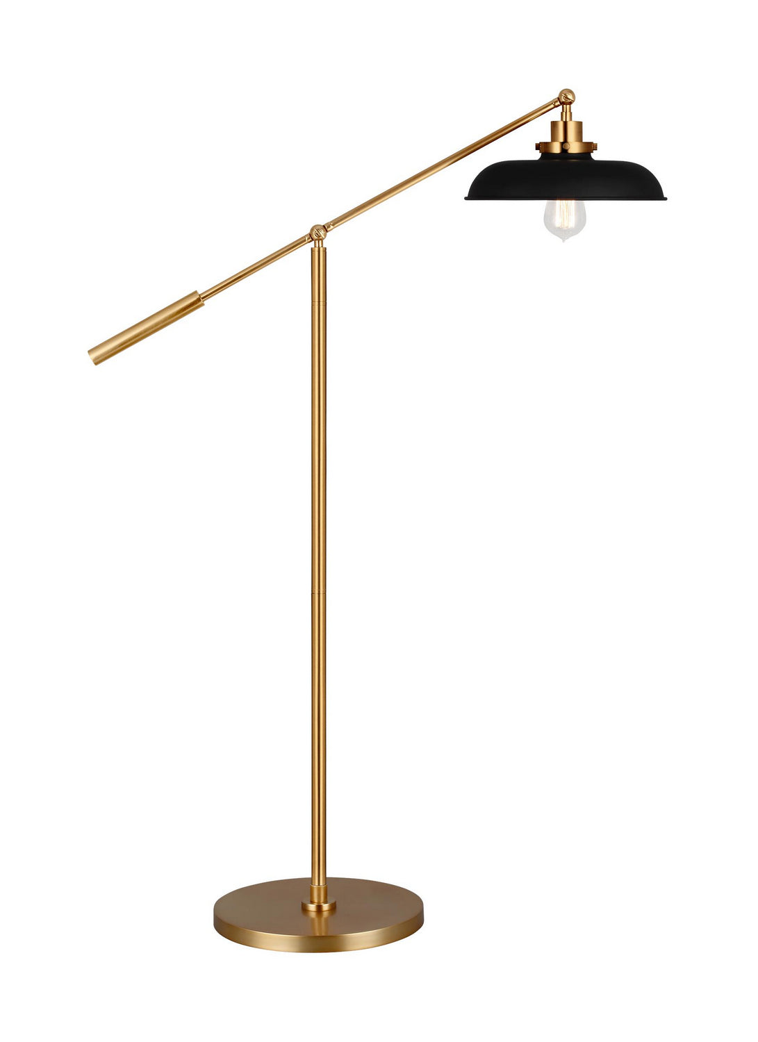 Visual Comfort Studio Canada - One Light Floor Lamp - Wellfleet - Midnight Black and Burnished Brass- Union Lighting Luminaires Decor