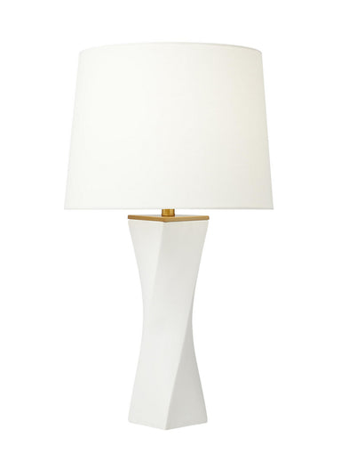 Visual Comfort Studio Canada - One Light Table Lamp - Lagos - White Leather- Union Lighting Luminaires Decor