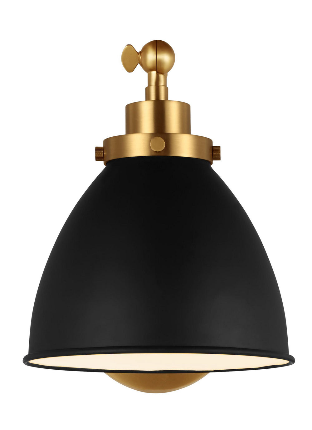 Visual Comfort Studio Canada - One Light Wall Sconce - Wellfleet - Midnight Black and Burnished Brass- Union Lighting Luminaires Decor