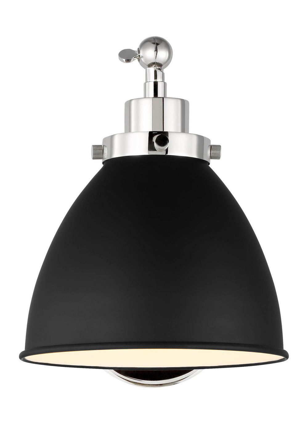 Visual Comfort Studio Canada - One Light Wall Sconce - Wellfleet - Midnight Black and Polished Nickel- Union Lighting Luminaires Decor