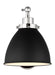 Visual Comfort Studio Canada - One Light Wall Sconce - Wellfleet - Midnight Black and Polished Nickel- Union Lighting Luminaires Decor