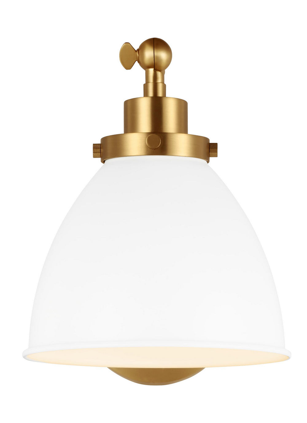 Visual Comfort Studio Canada - One Light Wall Sconce - Wellfleet - Matte White and Burnished Brass- Union Lighting Luminaires Decor