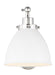 Visual Comfort Studio Canada - One Light Wall Sconce - Wellfleet - Matte White and Polished Nickel- Union Lighting Luminaires Decor