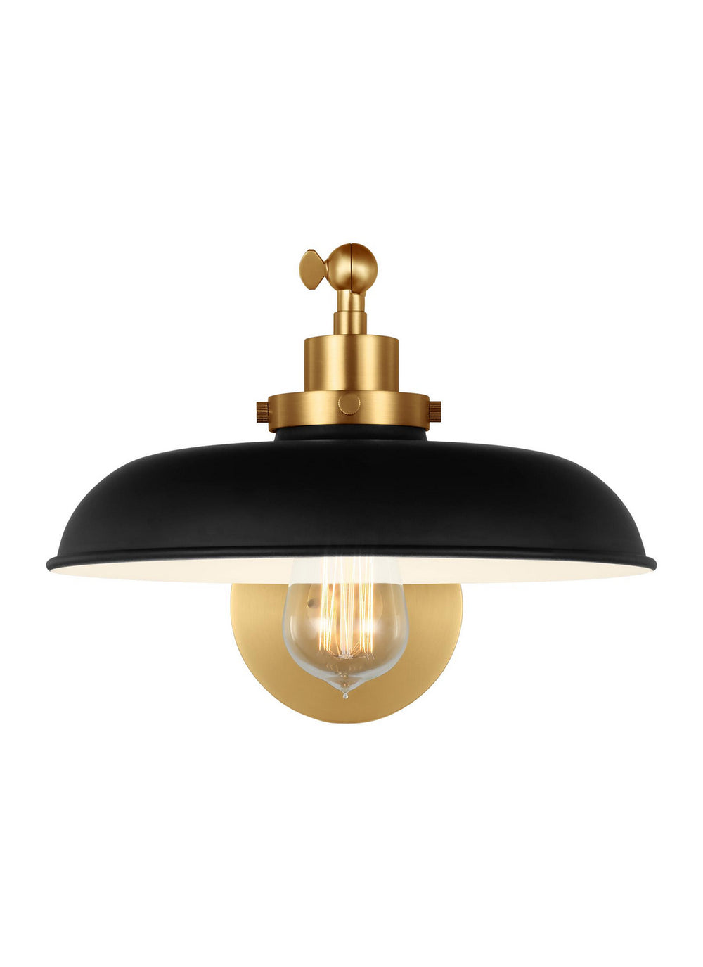 Visual Comfort Studio Canada - One Light Wall Sconce - Wellfleet - Midnight Black and Burnished Brass- Union Lighting Luminaires Decor