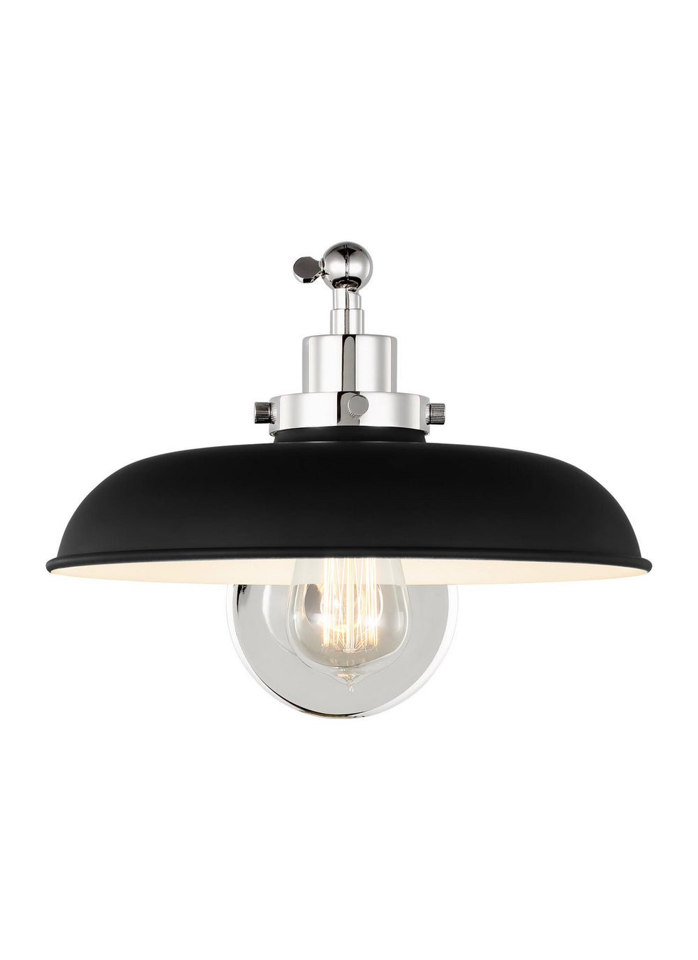 Visual Comfort Studio Canada - One Light Wall Sconce - Wellfleet - Midnight Black and Polished Nickel- Union Lighting Luminaires Decor