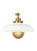 Visual Comfort Studio Canada - One Light Wall Sconce - Wellfleet - Matte White and Burnished Brass- Union Lighting Luminaires Decor
