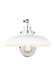Visual Comfort Studio Canada - One Light Wall Sconce - Wellfleet - Matte White and Polished Nickel- Union Lighting Luminaires Decor
