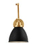 Visual Comfort Studio Canada - One Light Wall Sconce - Wellfleet - Midnight Black and Burnished Brass- Union Lighting Luminaires Decor