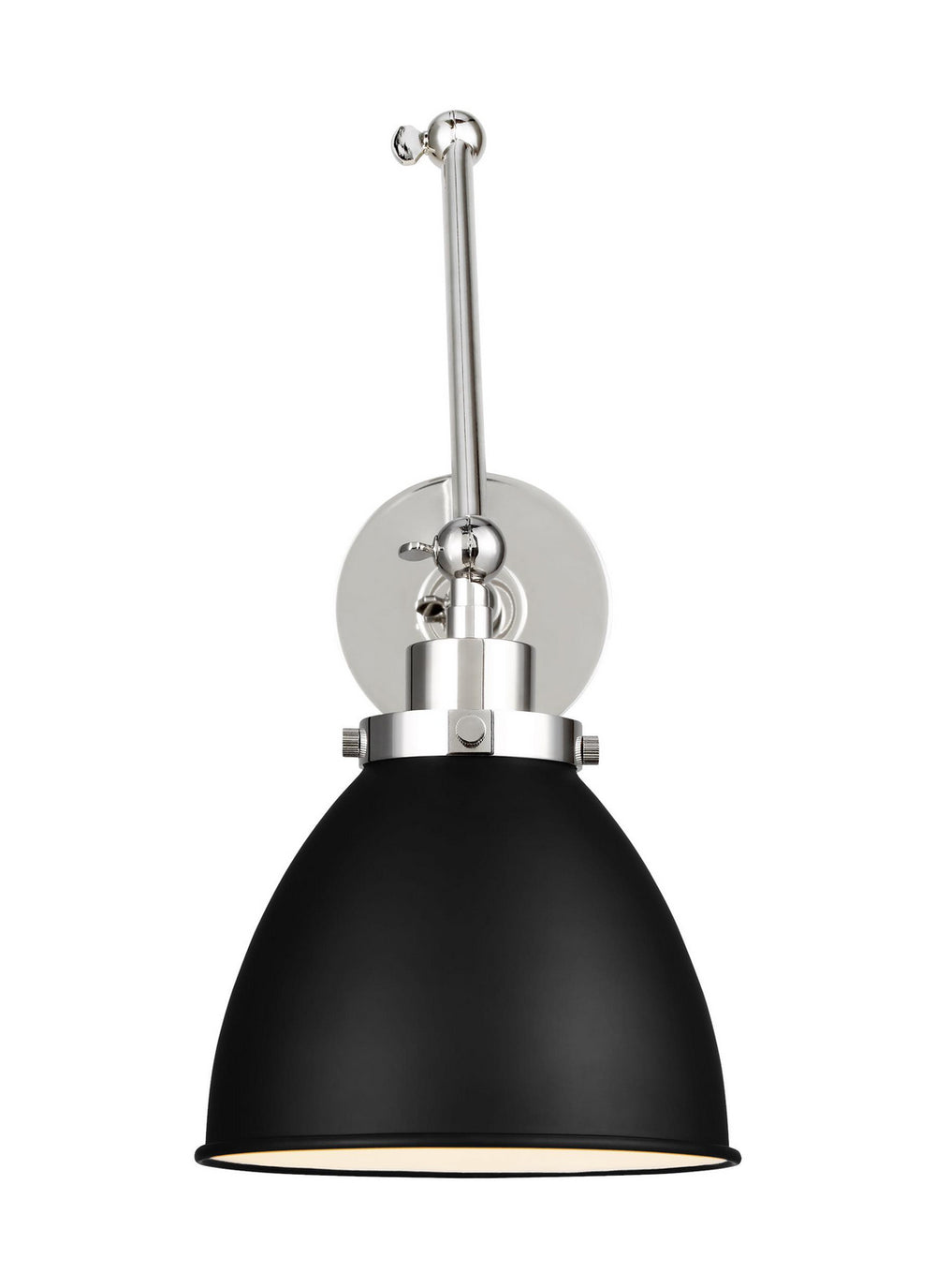 Visual Comfort Studio Canada - One Light Wall Sconce - Wellfleet - Midnight Black and Polished Nickel- Union Lighting Luminaires Decor
