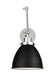 Visual Comfort Studio Canada - One Light Wall Sconce - Wellfleet - Midnight Black and Polished Nickel- Union Lighting Luminaires Decor