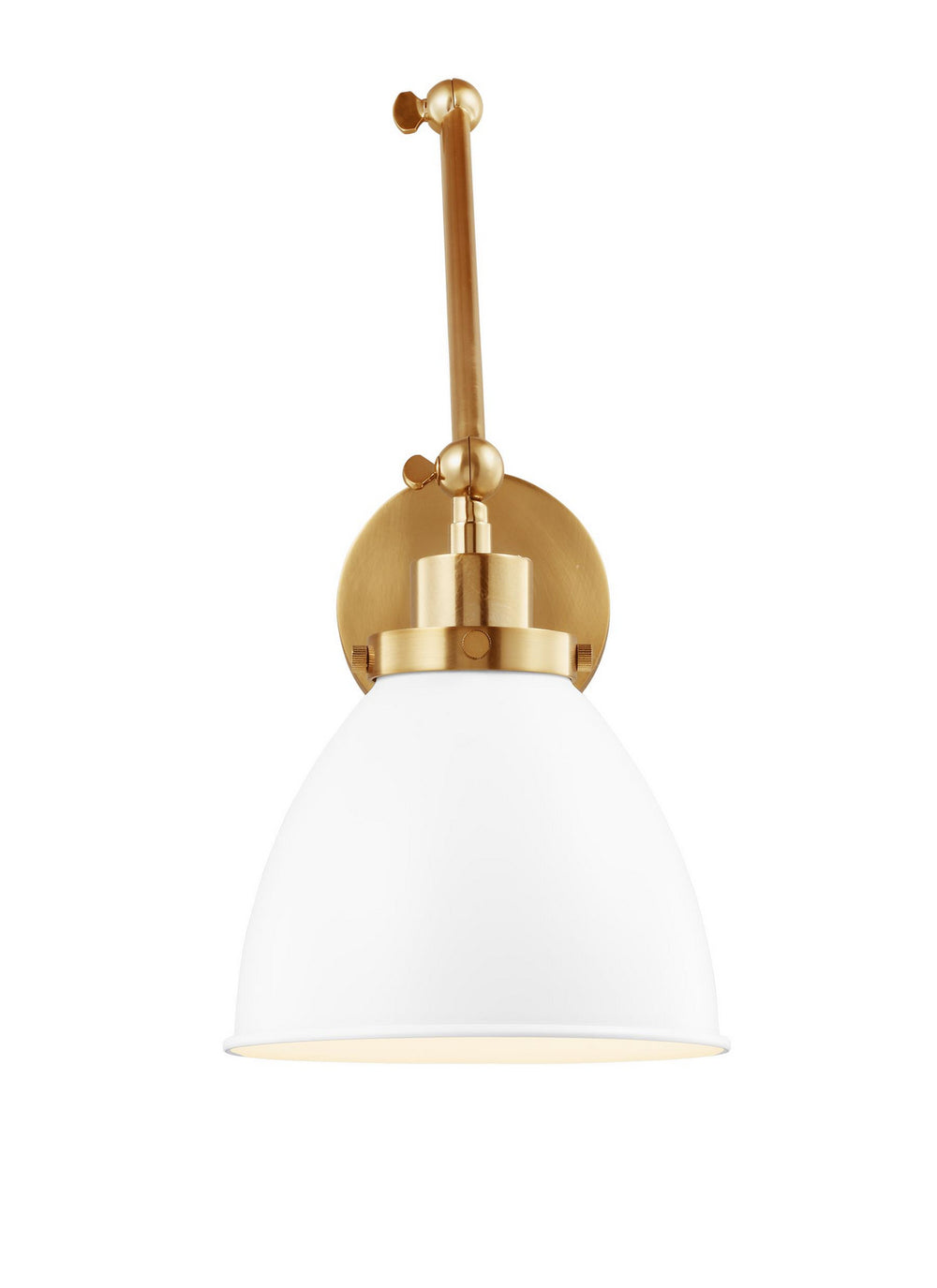 Visual Comfort Studio Canada - One Light Wall Sconce - Wellfleet - Matte White and Burnished Brass- Union Lighting Luminaires Decor
