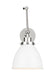 Visual Comfort Studio Canada - One Light Wall Sconce - Wellfleet - Matte White and Polished Nickel- Union Lighting Luminaires Decor