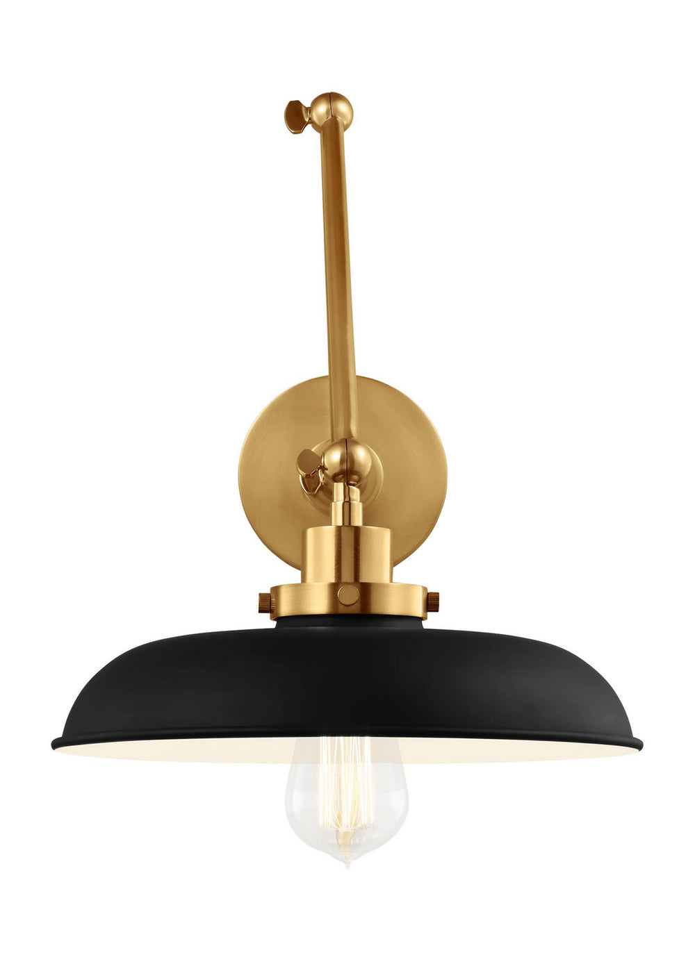 Visual Comfort Studio Canada - One Light Wall Sconce - Wellfleet - Midnight Black and Burnished Brass- Union Lighting Luminaires Decor