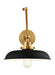 Visual Comfort Studio Canada - One Light Wall Sconce - Wellfleet - Midnight Black and Burnished Brass- Union Lighting Luminaires Decor