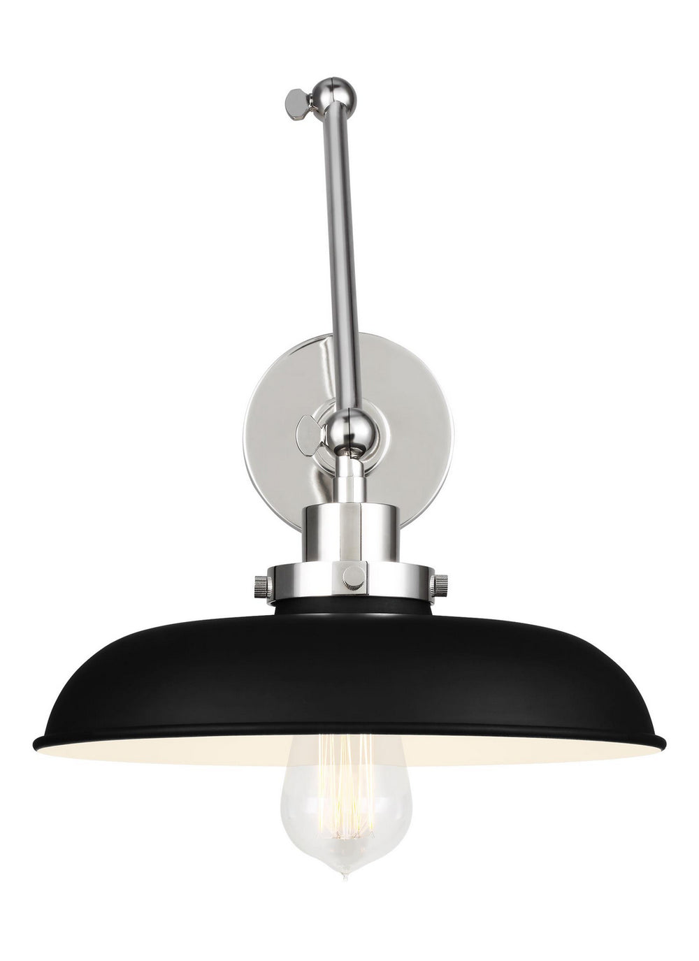 Visual Comfort Studio Canada - One Light Wall Sconce - Wellfleet - Midnight Black and Polished Nickel- Union Lighting Luminaires Decor