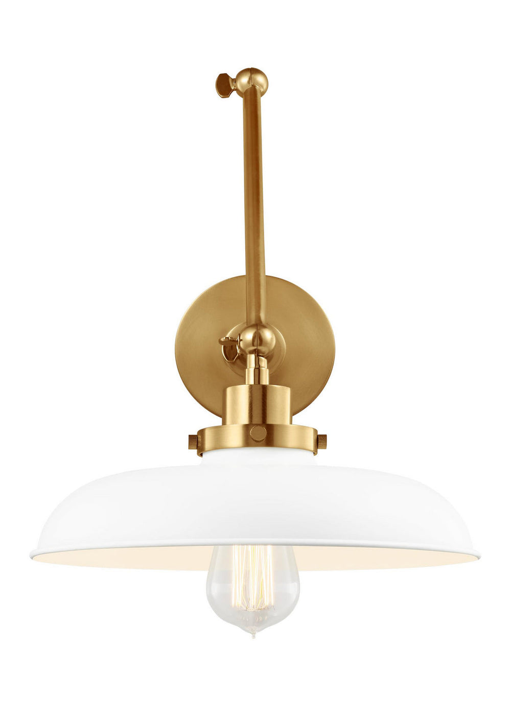 Visual Comfort Studio Canada - One Light Wall Sconce - Wellfleet - Matte White and Burnished Brass- Union Lighting Luminaires Decor