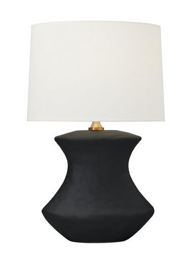 Visual Comfort Studio Canada - One Light Table Lamp - Bone - Rough Black Ceramic- Union Lighting Luminaires Decor