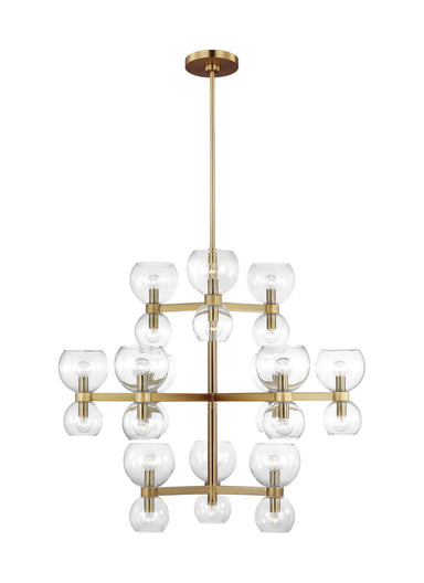 Visual Comfort Studio Canada - 24 Light Chandelier - Londyn - Burnished Brass with Clear Glass- Union Lighting Luminaires Decor