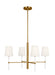 Visual Comfort Studio Canada - Four Light Chandelier - Monroe - Burnished Brass- Union Lighting Luminaires Decor