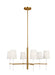 Visual Comfort Studio Canada - Six Light Chandelier - Monroe - Burnished Brass- Union Lighting Luminaires Decor