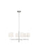 Visual Comfort Studio Canada - Six Light Chandelier - Monroe - Polished Nickel- Union Lighting Luminaires Decor