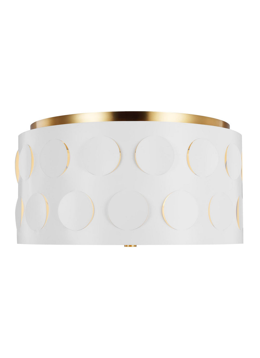 Visual Comfort Studio Canada - Three Light Flush Mount - Dottie - Burnished Brass- Union Lighting Luminaires Decor