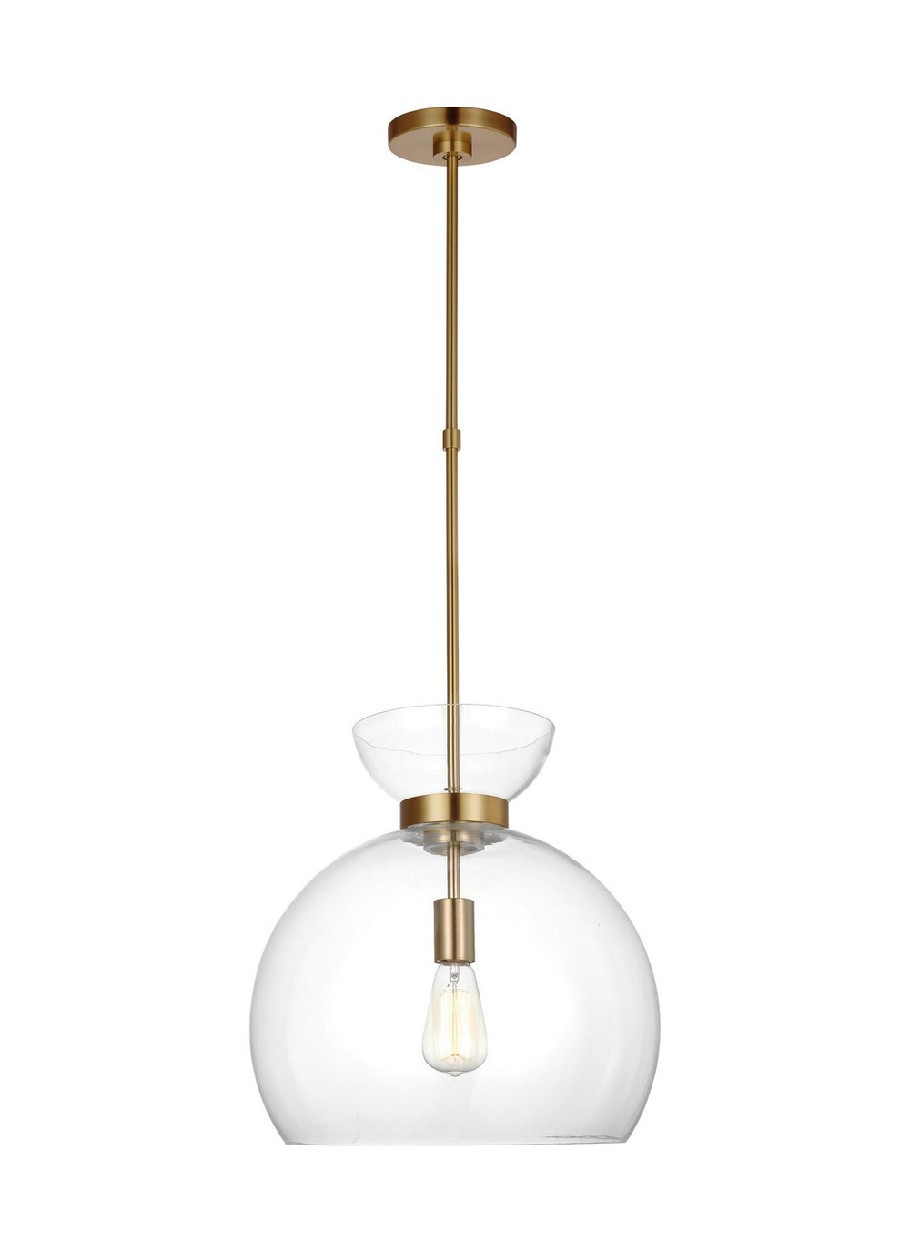 Visual Comfort Studio Canada - One Light Pendant - Londyn - Burnished Brass with Clear Glass- Union Lighting Luminaires Decor