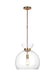 Visual Comfort Studio Canada - One Light Pendant - Londyn - Burnished Brass with Clear Glass- Union Lighting Luminaires Decor