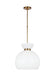 Visual Comfort Studio Canada - One Light Pendant - Londyn - Burnished Brass with Milk White Glass- Union Lighting Luminaires Decor