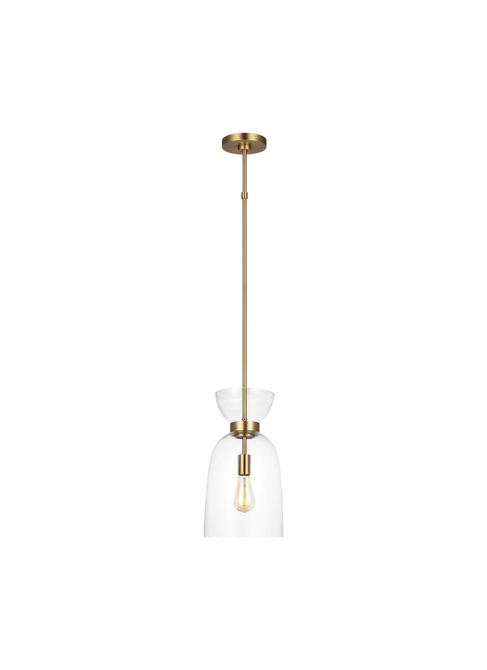 Visual Comfort Studio Canada - One Light Pendant - Londyn - Burnished Brass with Clear Glass- Union Lighting Luminaires Decor