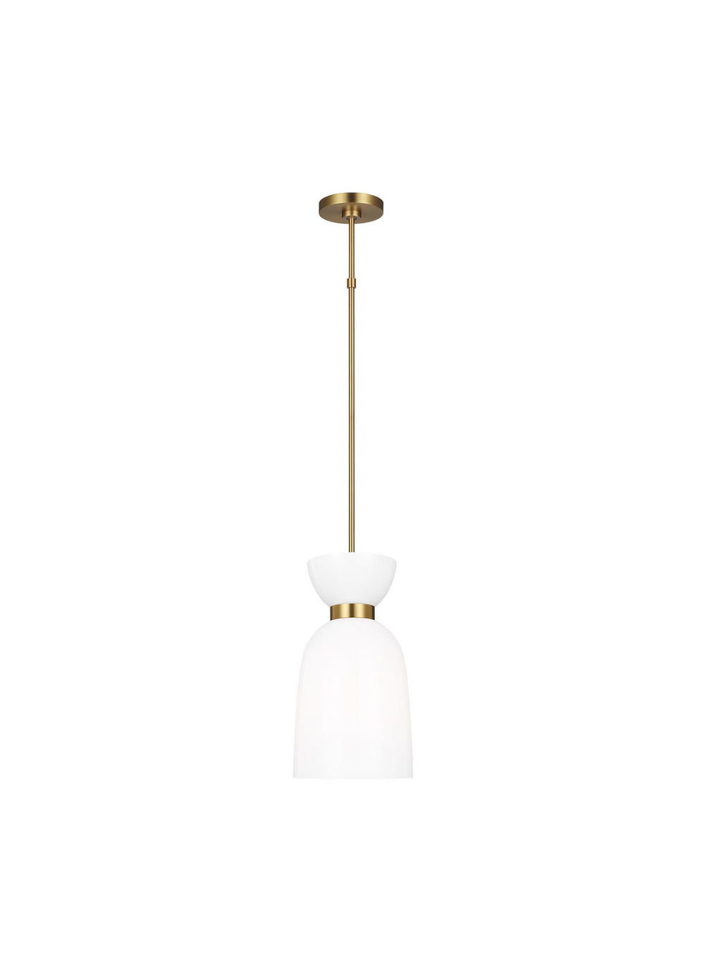 Visual Comfort Studio Canada - One Light Pendant - Londyn - Burnished Brass with Milk White Glass- Union Lighting Luminaires Decor