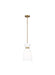 Visual Comfort Studio Canada - One Light Pendant - Londyn - Burnished Brass with Milk White Glass- Union Lighting Luminaires Decor