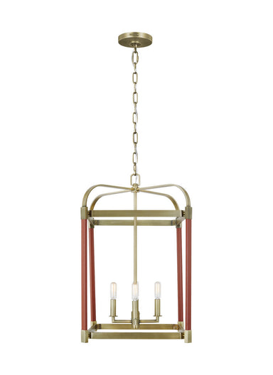 Visual Comfort Studio Canada - Four Light Lantern - Hadley - Time Worn Brass- Union Lighting Luminaires Decor