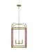Visual Comfort Studio Canada - Six Light Lantern - Hadley - Time Worn Brass- Union Lighting Luminaires Decor