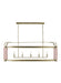 Visual Comfort Studio Canada - Five Light Chandelier - Hadley - Time Worn Brass- Union Lighting Luminaires Decor