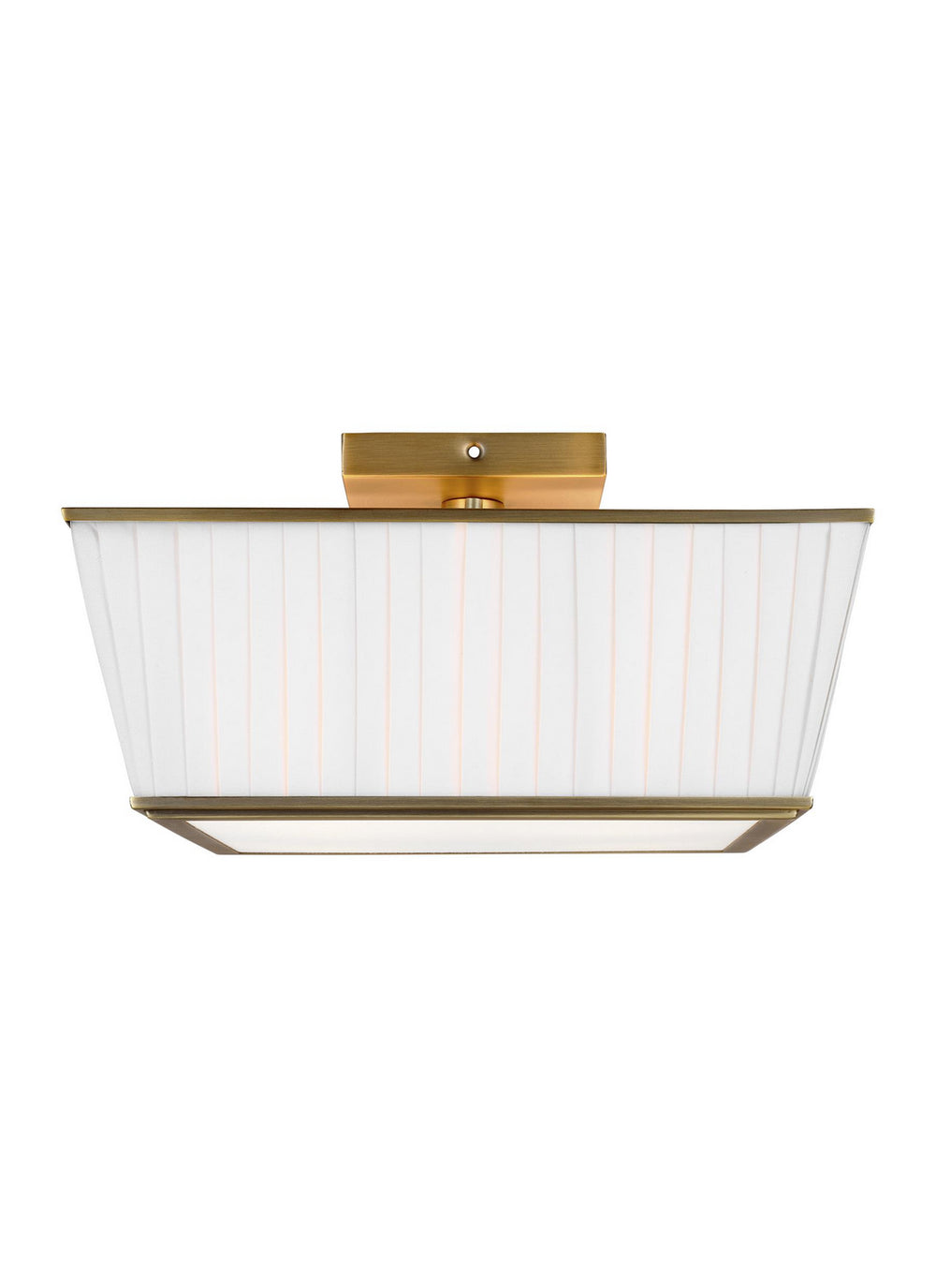 Visual Comfort Studio Canada - Four Light Flush Mount - Esther - Time Worn Brass- Union Lighting Luminaires Decor
