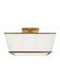 Visual Comfort Studio Canada - Four Light Flush Mount - Esther - Time Worn Brass- Union Lighting Luminaires Decor