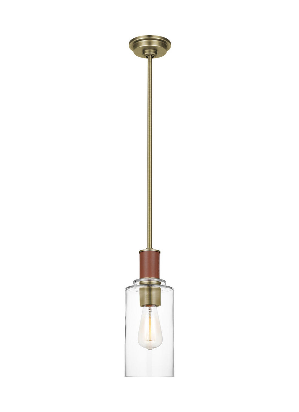 Visual Comfort Studio Canada - One Light Pendant - Hadley - Time Worn Brass- Union Lighting Luminaires Decor