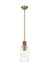 Visual Comfort Studio Canada - One Light Pendant - Hadley - Time Worn Brass- Union Lighting Luminaires Decor