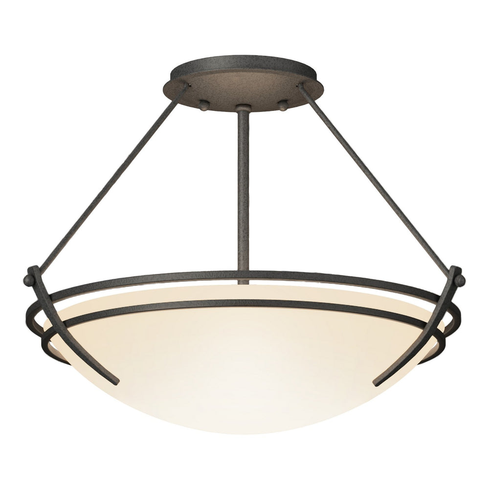 Hubbardton Forge - Two Light Semi-Flush Mount - Tryne - Natural Iron- Union Lighting Luminaires Decor